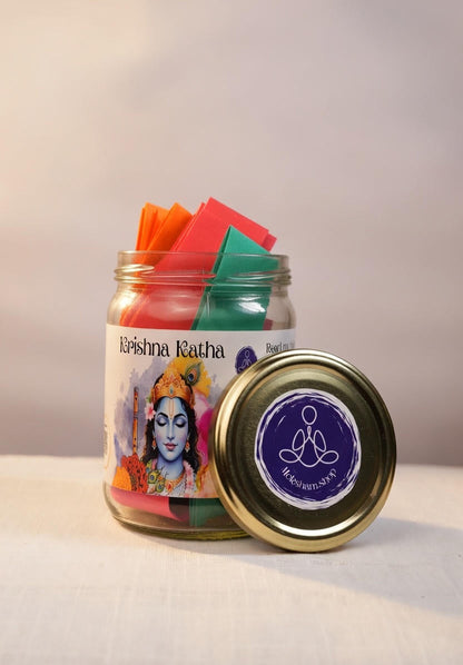 Krishna Katha Gita Jar – 48 Bhagavad Gita Shlokas for Peace, Healing & Daily Guidance