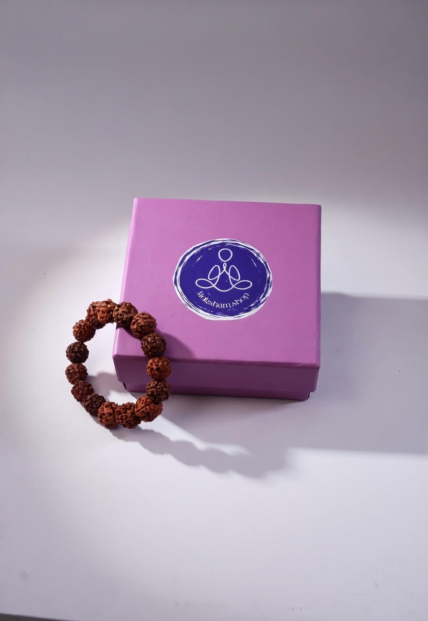 5 Mukhi Rudraksha Bracelet – Natural Panchmukhi Rudraksha for Peace, Health & Spiritual Protection