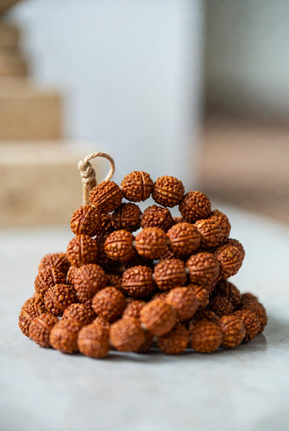 5 Mukhi Rudraksha Mala – Original Panchmukhi Rudraksha Jap Mala for Peace, Focus & Spiritual Growth