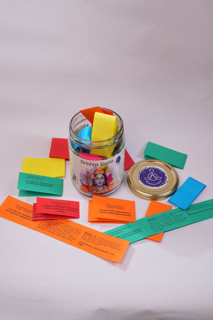 Krishna Katha Gita Jar – 48 Bhagavad Gita Shlokas for Peace, Healing & Daily Guidance