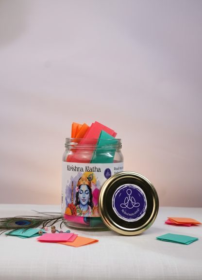 Krishna Katha Gita Jar – 48 Bhagavad Gita Shlokas for Peace, Healing & Daily Guidance